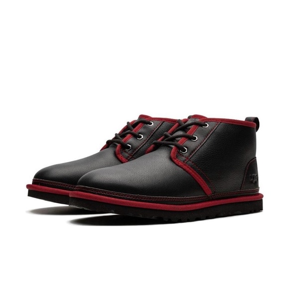 UGG Other - UGG Neumel M/1133777 BSRL Chukka Boots Men's Black Red Leather Comfort NR6898